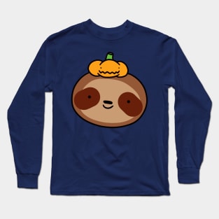 Pumpkin Sloth Long Sleeve T-Shirt